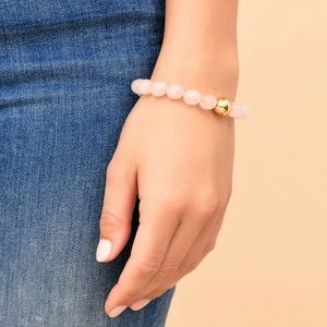 Gorjana Power Gemstone Statement Bracelet - Rose Quartz